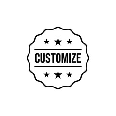 Customize product icon label badge design vector