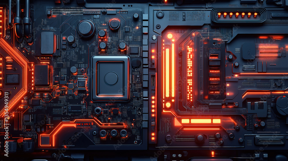 Poster circuit board as the core component connecting and coordinating computer functions effectively