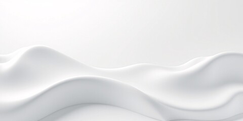 A modern, luxurious abstract wave in ash and silver on a white background