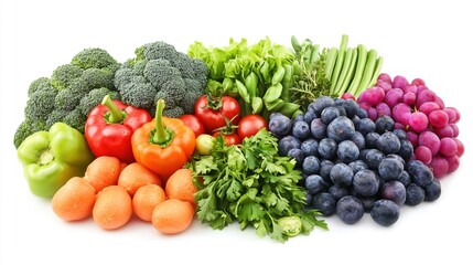 Colorful assortment of fresh fruits and vegetables (3)