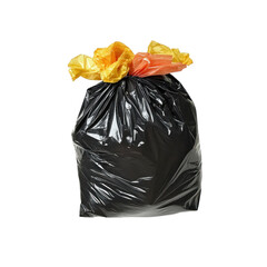 black garbage bag