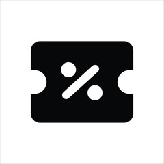 A filled ticket icon representing event tickets, coupons, or passes