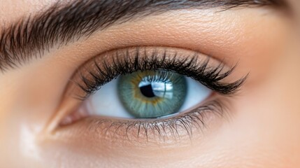 Obraz premium Close-up of a woman's eye with perfect makeup