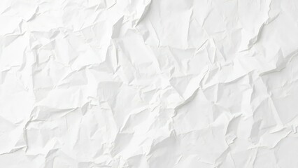Obraz premium Abstract white crumpled surface with paper ripple effect, wavy texture, rugged paper