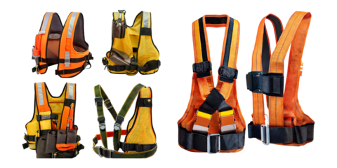Various Safety Harnesses for Industrial and Construction Use