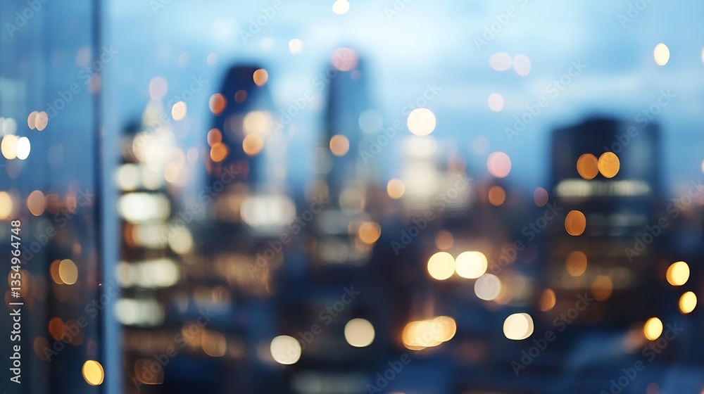 Fototapete blurry night city lights with a bokeh effect creating a vibrant and dynamic urban atmosphere : gener