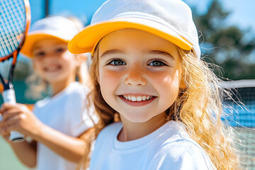 Kids Tennis Practice Outdoor Court
