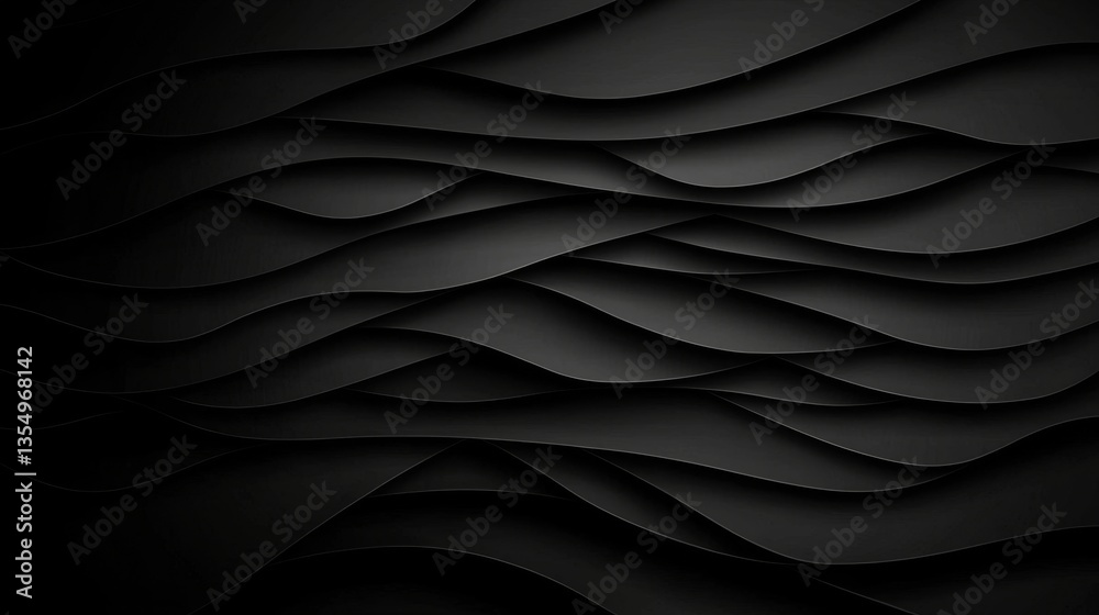 Canvas Prints a black background with wavy lines on it
