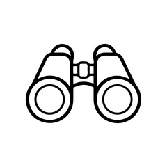 Icon of Binoculars in Minimalist Style on a transparent background 