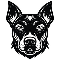 Dog Head vector isolated on white background