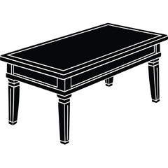 Table vector isolated on white background