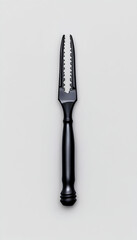 Sleek black nutcracker with serrated jaws and elegant handle