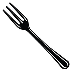Fork vector isolated on white background