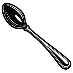 Spoon vector isolated on white background