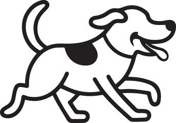Dog line icon, concept illustration, outline symbol, vector sign, linear symbol.