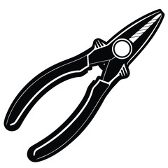 Pliers vector isolated on white background