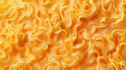 Uncooked instant noodles block with soft golden tones, isolated on transparent background, detailed curly pattern, clean edges, sharp focus, and traditional and authentic style.