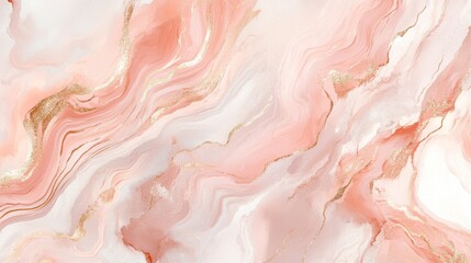 A beautiful abstract marble texture with soft pastel pink and hints of gold detailing, creating a luxurious and calming effect. Perfect for modern, elegant designs, invitations, or wallpapers.. AI