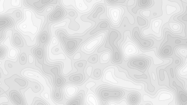 Topographic map pattern outlines isolated on white background 4k animated video