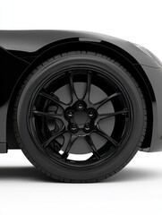 Obraz premium PNG Black car vehicle wheel white background