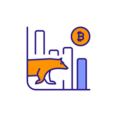 Polar Bear Icon Symbolizing Bear Market.