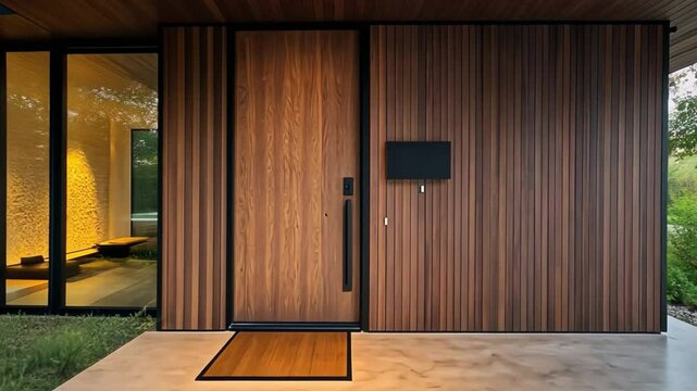 Entrance of modern architecture