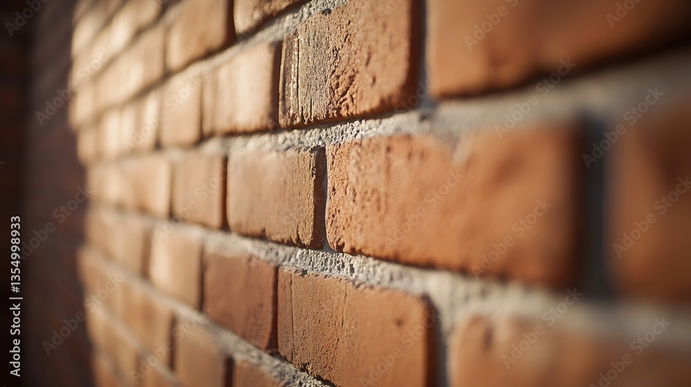 Leinwandbilder textured closeup view of warm red bricks on a rustic wall creating a vintage atmosphere : generative