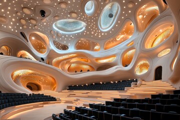 Obraz premium Ornate concert hall interior
