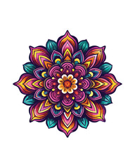 Create a vibrant, psychedelic floral design featuring swirling patterns and intense colors, evoking the 1960s Flower Power movement.