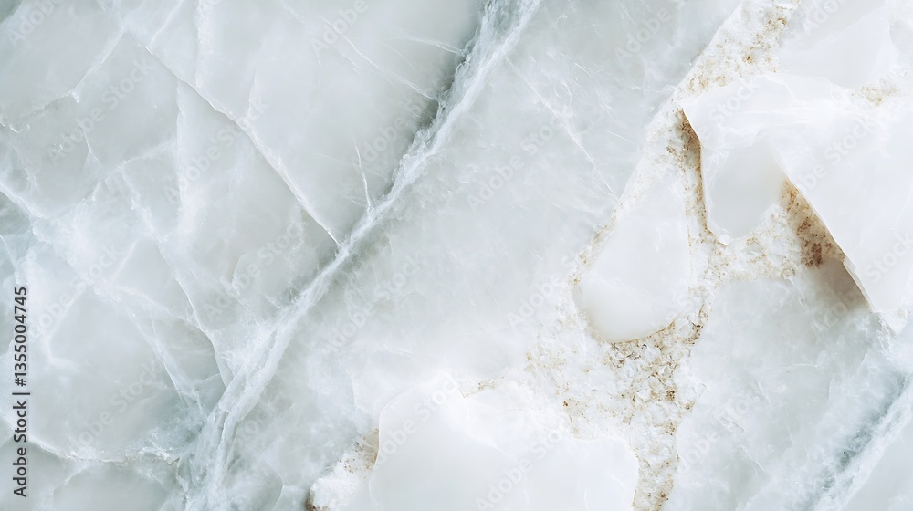 Poster Elegant CloseUp of Smooth Marble Surface with Unique Natural Patterns : Generative AI