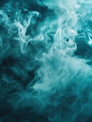 Obraz premium Abstract turquoise smoke background.
