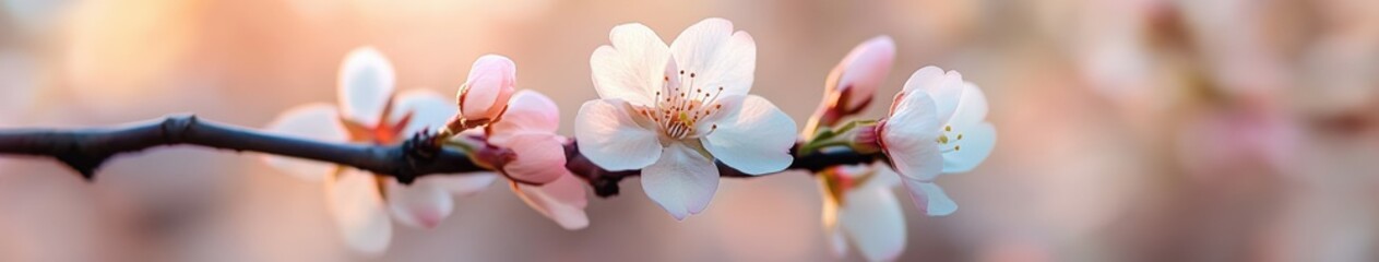 Obraz premium Blossoming cherry flowers in spring