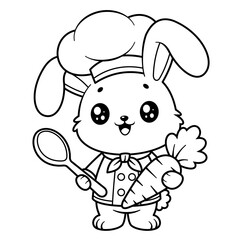 Bunny wants to cook carrots, for coloring