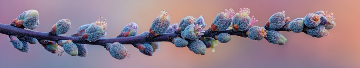 Spring buds covered in soft fuzz