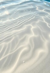 Fototapeta premium Submerged sand ripples, light filtering through the water, sea bottom, underwater world