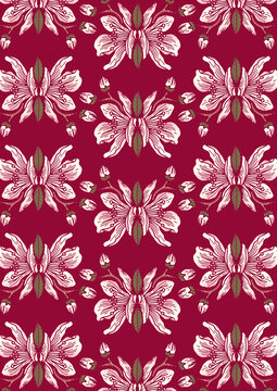 almond ornemental pattern