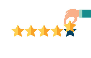 Vector illustration, customer feedback rating, feedback rating and feedback, highest rating, business satisfaction vector support