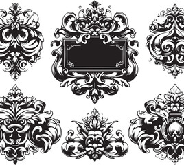 Luxury Ornamental Frame & King Crown Vector Design - Digital Download