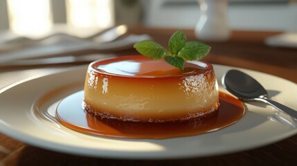 chai spiced flan with caramel top