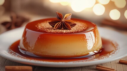 chai spiced flan with caramel top