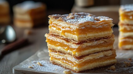 chilean milhojas with dulce de leche