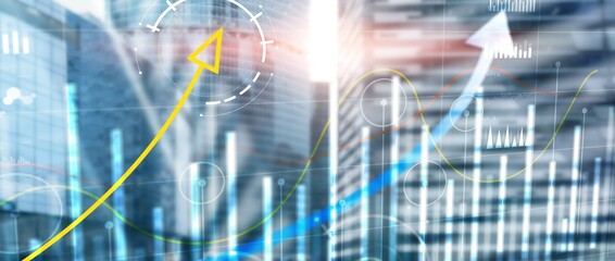 Trading and stock markets. Crypto trader investor background