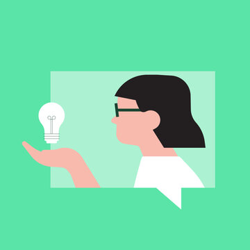 Thinking and Idea Concept &ndash; Flat Illustration
