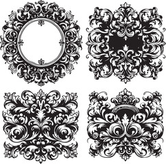 Luxury Ornamental Frame & King Crown Vector Design - Digital Download