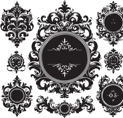 Luxury Ornamental Frame & King Crown Vector Design - Digital Download