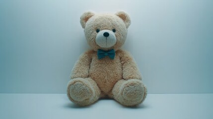 Obraz premium Studio Teddy Bear, Sitting, White Background, Calm, Childhood