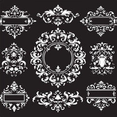 Luxury Ornamental Frame & King Crown Vector Design - Digital Download