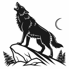 aardwolf black silhouette icon vector