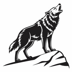 aardwolf black silhouette icon vector