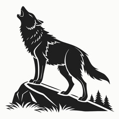 aardwolf black silhouette icon vector